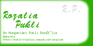 rozalia pukli business card